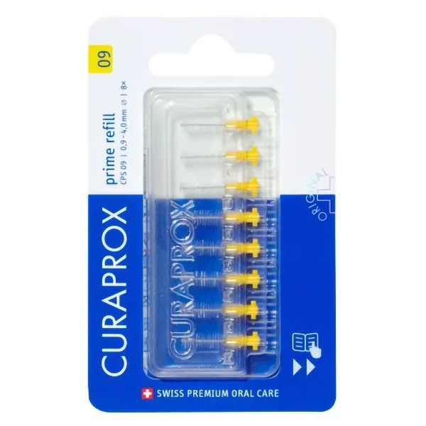 Curaprox Cps 09 Scovolino Interdentale Prime Refill Yellow 8 Pezzi-0