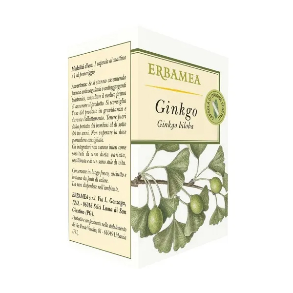 Farbene.shop | Erbamea Ginko 50 Capsule Vegetali