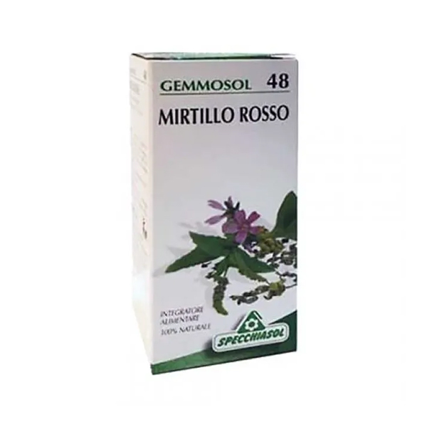 Farbene.shop | GEMMOSOL MIRTILLO ROSSO 48 Macerato Glicerico 50 ml Specchiasol