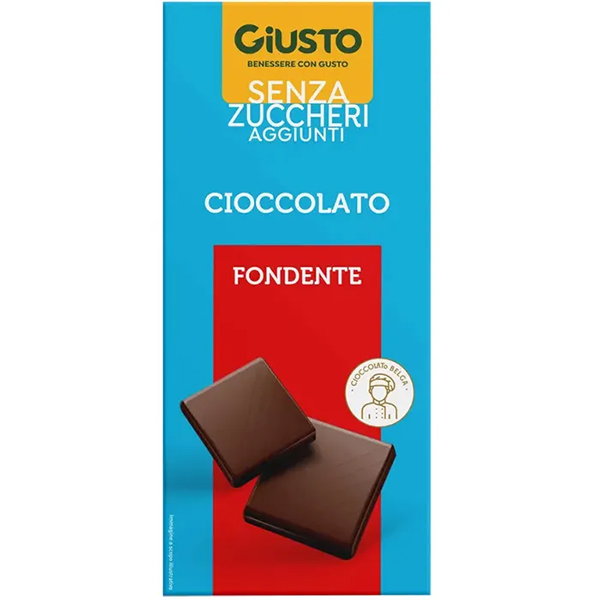 Giusto Senza Zucchero Tavoletta Al Cioccolato Fondente 85g-0