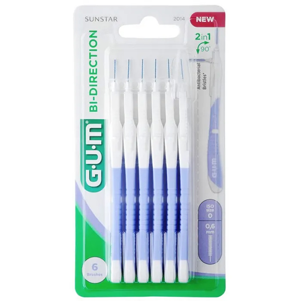 Gum Bi-Direction Scovolino Interdentale 0,6mm 6 Pezzi-0