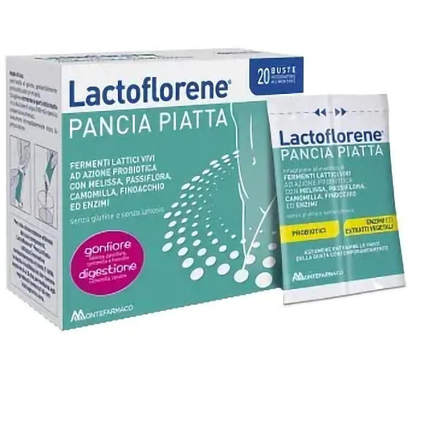 Farbene.shop | Montefarmaco Lactoflorene Pancia Piatta 20 Bustine