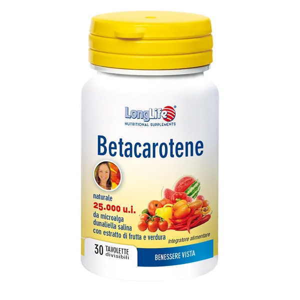 Farbene.shop | Longlife Betacarotene 30 Compresse 25000 UI