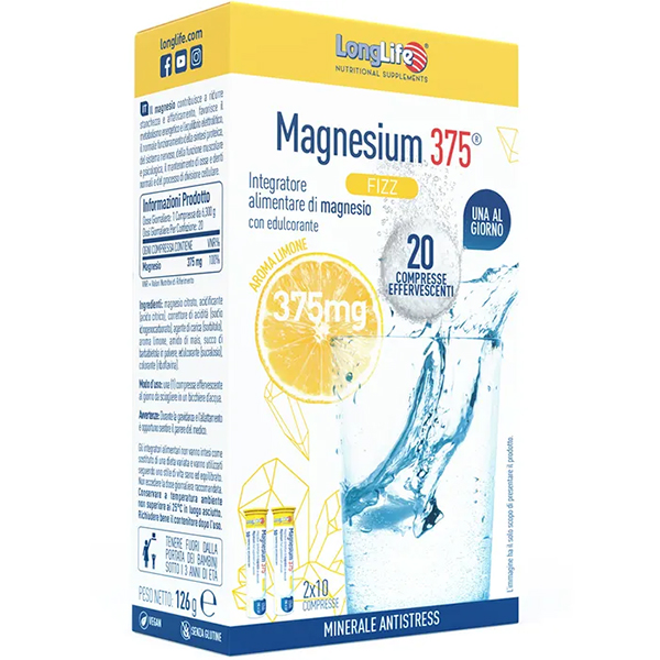 Farbene.shop | Longlife Magnesium Fizz 375 20 Compresse Effervescenti