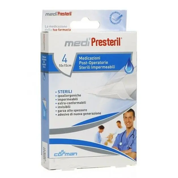 Medipresteril Medicazione Post Operatorio Delicata 10x15cm 4 Pezzi-0