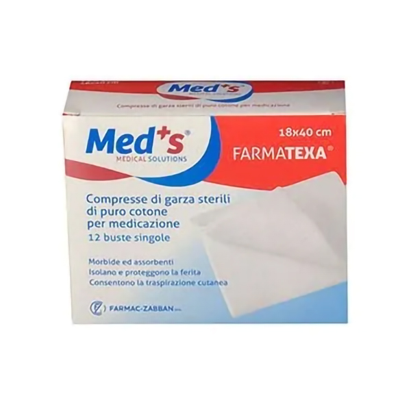 Farbene.shop | Meds Farmatexa Garza Compressa 12/8 18x40cm 12 Pezzi