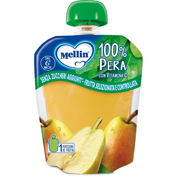 Farbene.shop | Mellin Merenda Pouch Pera 90g 6Mesi+