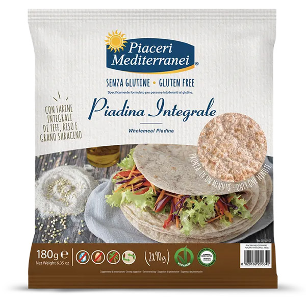 Farbene.shop | Piaceri Mediterranei Piadina Integrale 180g