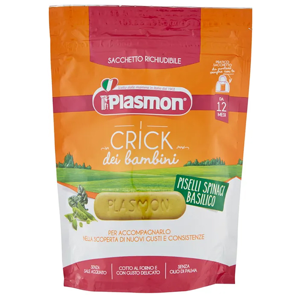 Farbene.shop | Plasmon Crick Piselli Spinaci Basilico 100g 12 Mesi+