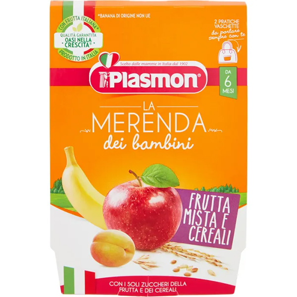 Farbene.shop | Plasmon La Merenda Bambini Frutta/Cereali Asettico 2x120g 6Mesi+