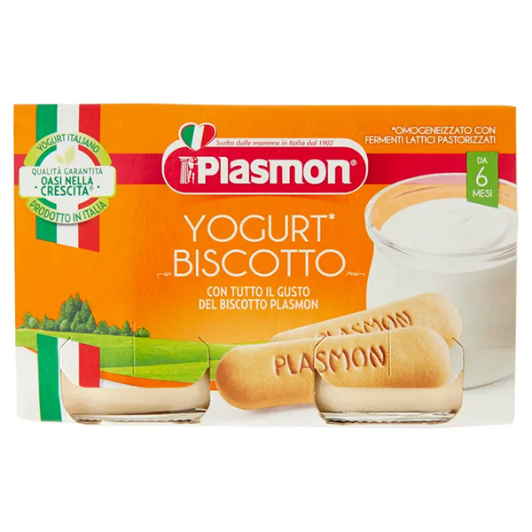 Farbene.shop | Plasmon Omogeneizzato Yogurt Biscotto 6M+ 2x120g