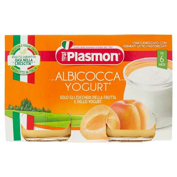 Farbene.shop | Plasmon Omogeneizzato Yogurt/Albicocca 6M+ 2x120g
