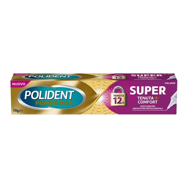 Farbene.shop | Polident Super Tenuta + Comfort Adesivo Per Protesi Dentale Tenuta Giornaliera Gusto Neutro 70g