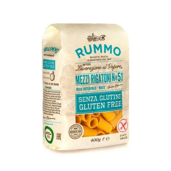 Farbene.shop | Rummo Mezzi Rigatoni Senza Glutine 400g