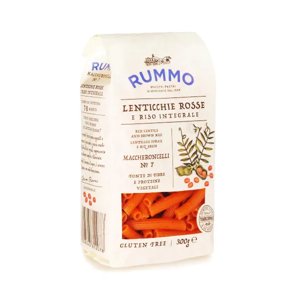 Farbene.shop | Rummo Pasta Di Legumi Maccheroncelli Lenticchie Rosse Senza Glutine 300g