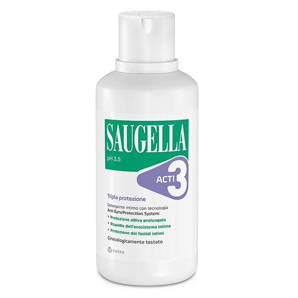 Saugella Acti3 - Detergente Intimo a pH 3.5 Tripla Protezione, 500ml-0