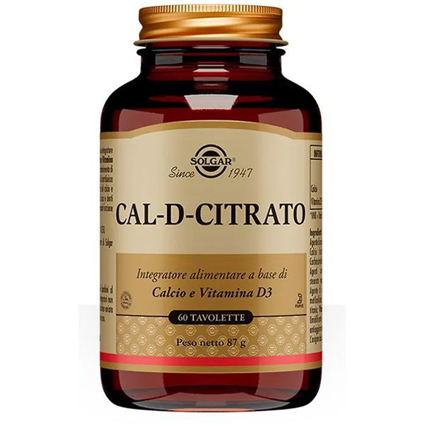 Farbene.shop | Solgar Cal D Citrato 60 Tavolette