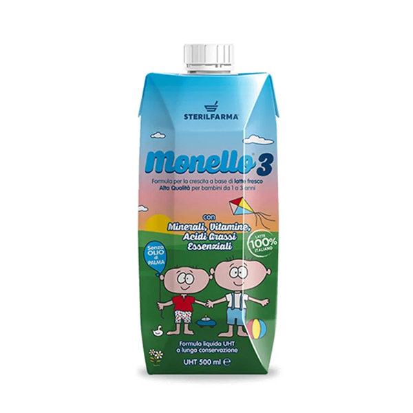 Farbene.shop | Sterilfarma Monello 3 Latte Liquido di Crescita da 1 a 3 anni 500ml
