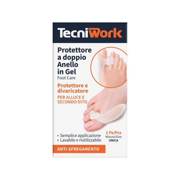 Farbene.shop | TECNIWORK Protettore e divaricatore per Alluce a doppio anello in Gel