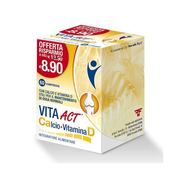 Farbene.shop | VITA ACT CALCIO + VITAMINA D - 60 COMPRESSE