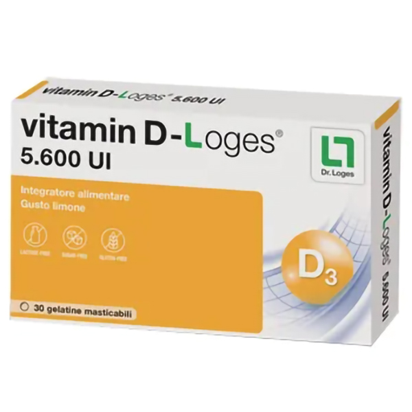 Vitamin D-Loges 30 Gelatine Masticabili Limone 42g-0