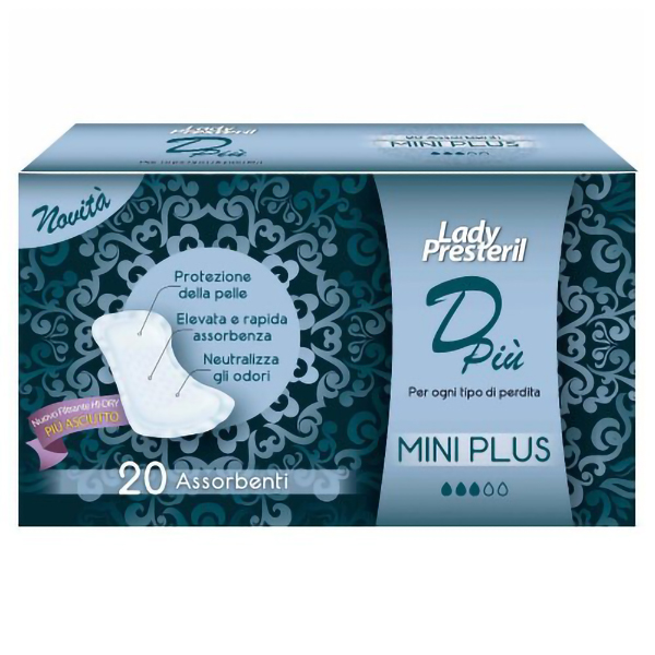 Farbene.shop | Lady Presteril DPiù mini Plus 20 Pezzi - Assorbenti per la Massima Protezione