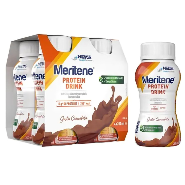 Meritene Drink Gusto Cioccolato 4x200ml - Integratore Energetico-0