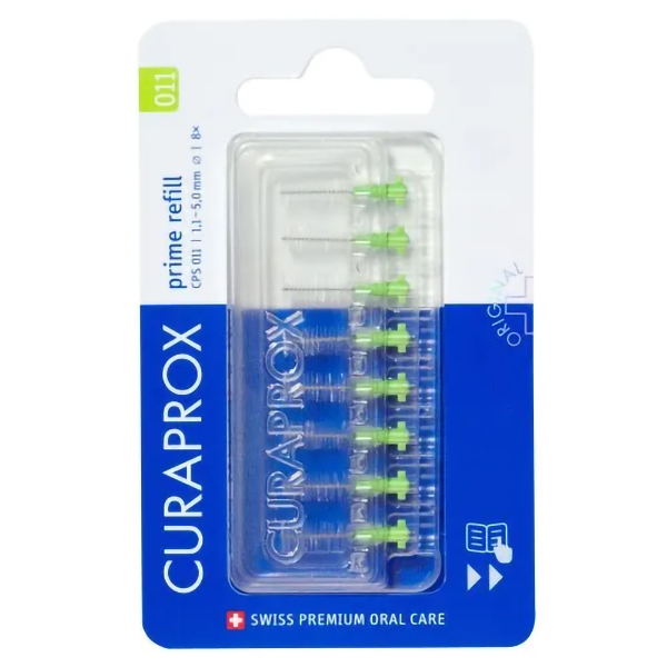 Farbene.shop | Curaprox Cps 011 Scovolino Interdentale Prime Refill Lime/Green 8 Pezzi