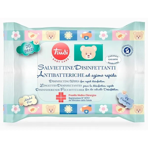Trudy Baby Salviette Disinfettanti/Antibatteriche 20 Pezzi-0
