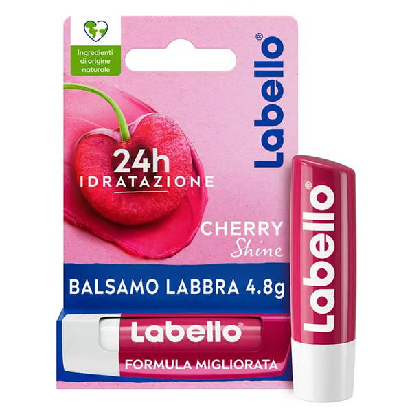 Labello Cherry Shine Burrocacao Labbra Colorato E Idratante All'aroma Di Ciliegia 4,8g-0