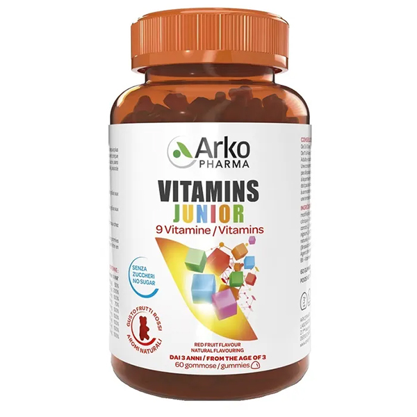 Farbene.shop | Vitamins Junior Senza Zuccheri Gusto Frutti Rossi 60 Gummies