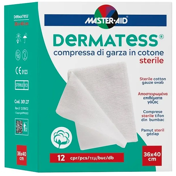 Farbene.shop | Master-Aid Dermatess Cotone Garza 36X40 12 Pezzi
