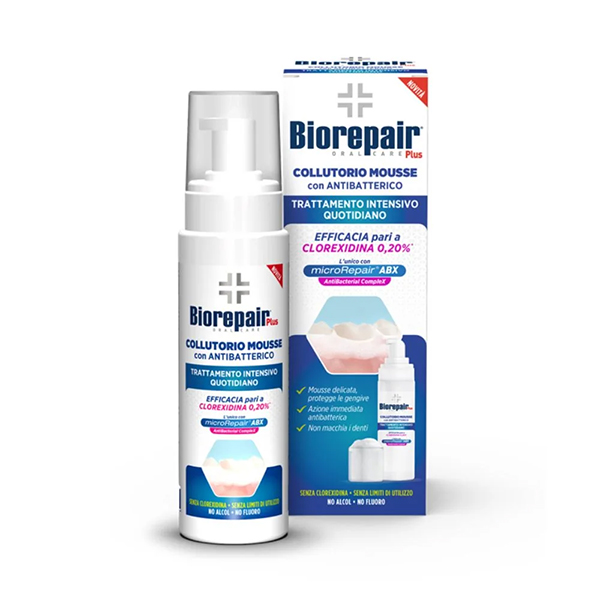 Farbene.shop | Biorepair Plus Collutorio in Mousse con Antibatterico Trattamento Intensivo Quotidiano 200ml