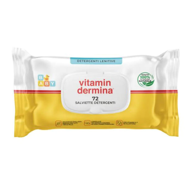 Farbene.shop | Vitamindermina Salviette Detergenti Lenitive 72 Pezzi