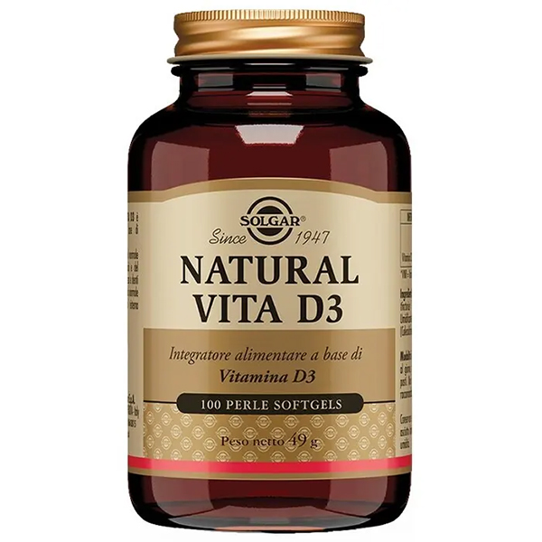 Farbene.shop | Natural Vita D3 Solgar 100 Perle Integratore Vitamina D3