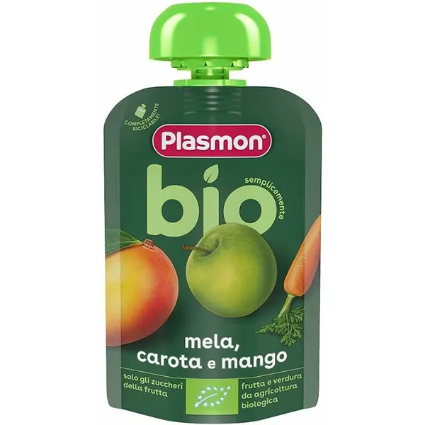 Farbene.shop | Plasmon Pouches Bio Mela Carota Mango 100g