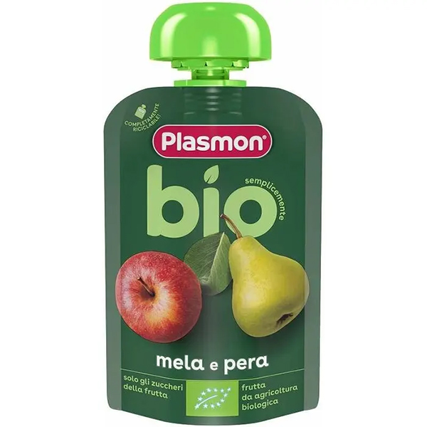 Farbene.shop | Plasmon Pouches Bio Mela Pera 100g