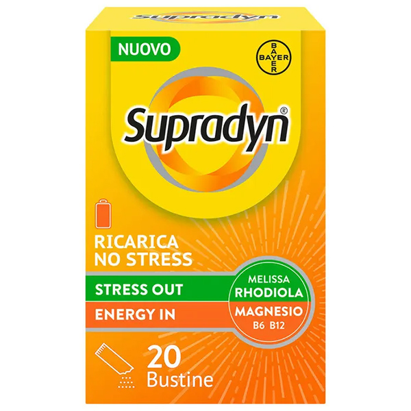 Farbene.shop | Supradyn Ricarica No Stress Integratore Vitamine e Magnesio contro la Stanchezza da Stress 20 Buste