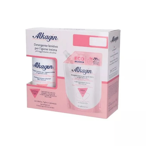 Farbene.shop | Alkagin Detergente Intimo Lenitivo pH7 + Ricarica