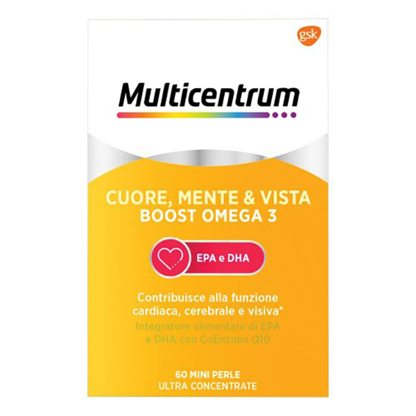Farbene.shop | Multicentrum Cuore Mente e Vista Boost Omega 3 60 Mini Perle