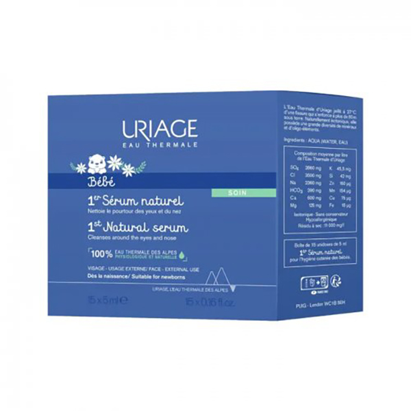 Farbene.shop | Uriage Bebè - Siero Fisiologico 15 Flaconcini da 5ml per l'Idratazione e la Pulizia Delicata