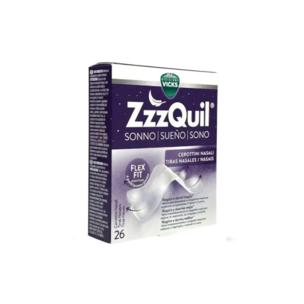ZzzQuil Nasal Strips Cerotti Nasali Decongestionanti Confezione 26 Pezzi-0