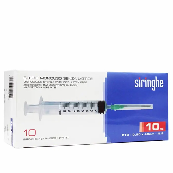 Farbene.shop | Siringa Per Venipuntura Master-Aid 10ml Gauge 21 10 Pezzi