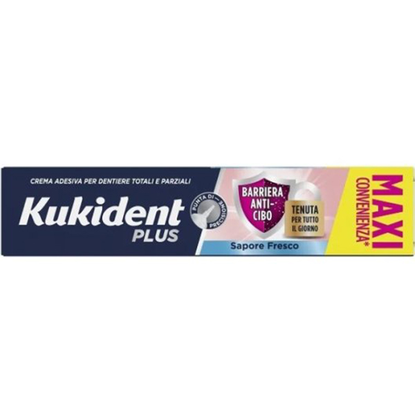 Kukident Plus Sigillo - Barriera anti-cibo sapore fresco - Maxi formato 57 grammi-0