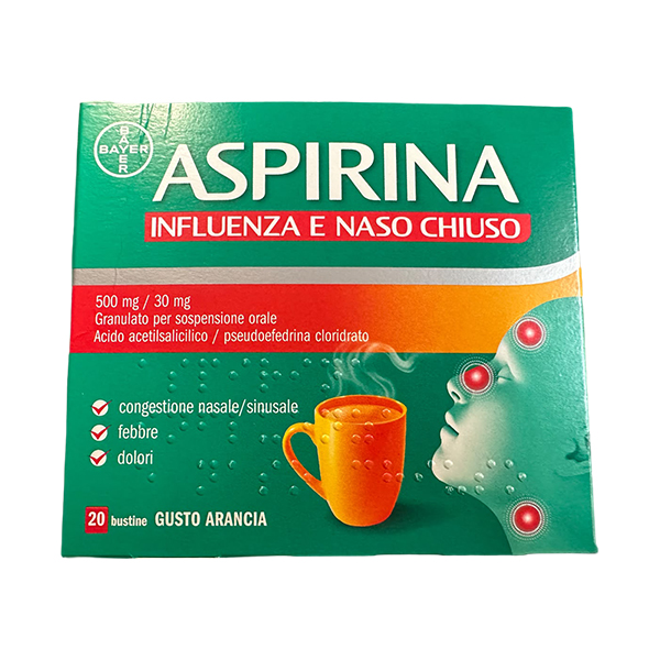 Farbene.shop | Aspirina Influenza e Naso Chiuso 20 Buste