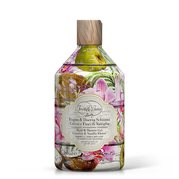 Farbene.shop | Le Maioliche Bagno & Doccia Schiuma Cocco e Fiori di Vaniglia Fruit&Juice 500 ml