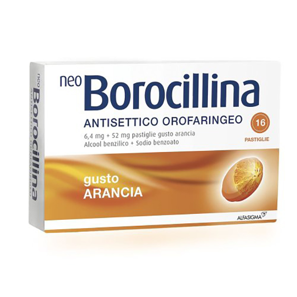 Farbene.shop | Neoborocillina 16 Pastiglie Gusto Arancia