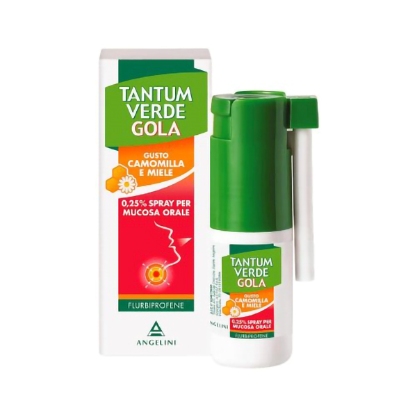 Farbene.shop | Tantum Verde Gola 0,25% Spray Mucosa Orale Gusto Camomilla E Miele 15ml
