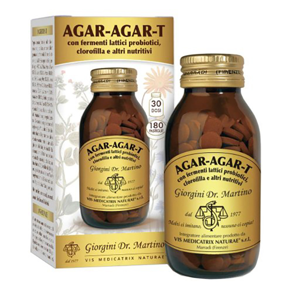 Farbene.shop | AGAR-AGAR-T Fermenti Lattici Probiotici, Clorofilla e Nutritivi 180 Pastiglie