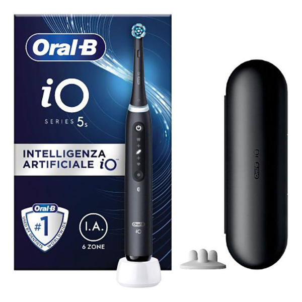 Farbene.shop | Oral-B IO 5S Spazzolino Elettrico Ricaricabile Nero + Custodia da viaggio